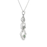 Sterling Silver 0.29 ctw Montana Sapphire Pendant