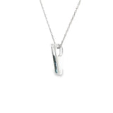 Sterling Silver 0.40 ctw Montana Sapphires Pendant