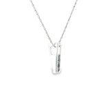 Sterling Silver 0.40 ctw Montana Sapphires Pendant