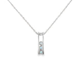 Sterling Silver 0.40 ctw Montana Sapphires Pendant