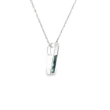 Sterling Silver 0.40 ctw Montana Sapphires Pendant