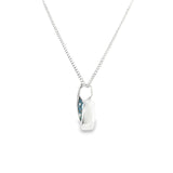 Sterling Silver 0.38 ctw Montana Sapphires Pendant