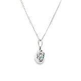 Sterling Silver 0.13 ctw Montana Sapphire Pendant