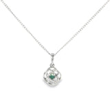 Sterling Silver 0.13 ctw Montana Sapphire Pendant