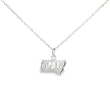 Sterling Silver 0.04 ctw 406 Montana Sapphire Pendant