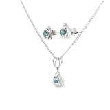 Sterling Silver 0.60 ctw MT Yogo Sapphire Set