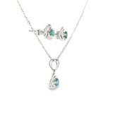 Sterling Silver 0.60 ctw MT Yogo Sapphire Set