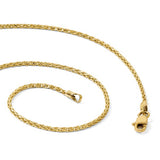 14k Yellow Gold 18" 1.3 mm Diamond Cut Wheat Chain