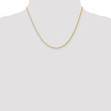 14k Yellow Gold 18" 1.3 mm Diamond Cut Wheat Chain