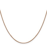 14k Rose Gold 18" .8mm Box Chain