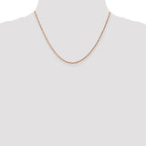 14k Rose Gold 18" 1mm Polished Singapore Chain