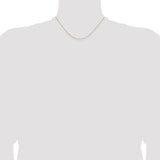 14k White Gold 16" .85mm Diamond Cut Cable Link Chain