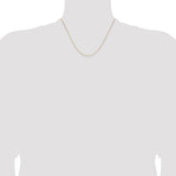 14k White Gold 18" .85mm Diamond Cut Cable Link Chain