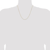 14k White Gold 20" .85mm Diamond Cut Cable Link Chain