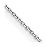14k White Gold 18" .85mm Diamond Cut Cable Link Chain