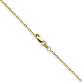 14k Yellow Gold 18" 1.4mm Diamond Cut Cable Link Chain