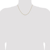 14k Yellow Gold 18" 1.4mm Diamond Cut Cable Link Chain