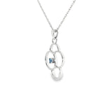 Sterling Silver 0.1 ctw MT Yogo Sapphire Pendant
