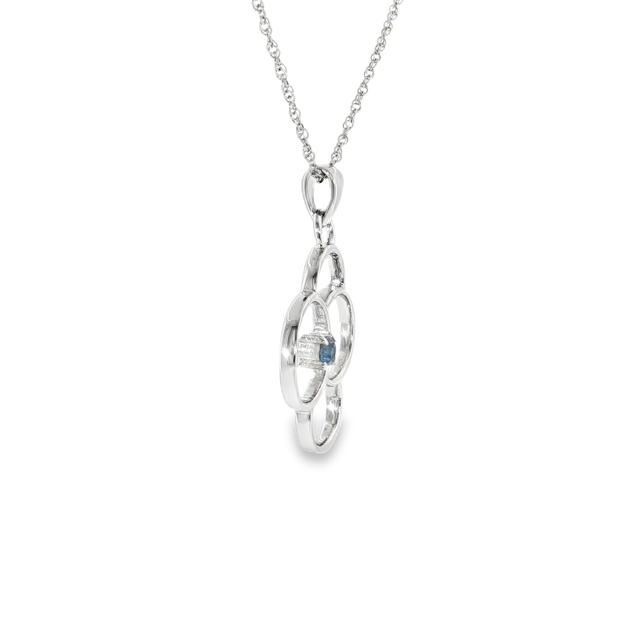 Sterling Silver 0.1 ctw MT Yogo Sapphire Pendant