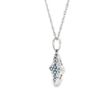 Sterling Silver 0.3 ctw Vintage Inspired MT Yogo Sapphire Necklace