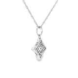 Sterling Silver 0.3 ctw Vintage Inspired MT Yogo Sapphire Necklace