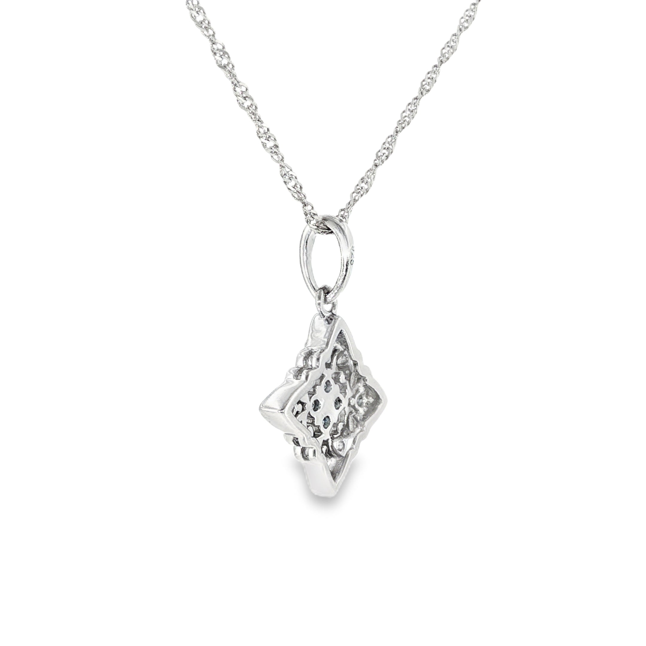 Sterling Silver 0.3 ctw Vintage Inspired MT Yogo Sapphire Necklace
