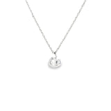 Sterling Silver 0.09 ctw Heart MT Yogo Sapphire Pendant