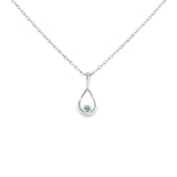 Sterling Silver 0.03 ctw MT Yogo Sapphire Pendant