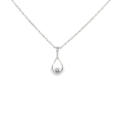 Sterling Silver 0.03 ctw MT Yogo Sapphire Pendant