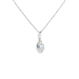 Sterling Silver 0.08 ctw MT Yogo Sapphire Pendant