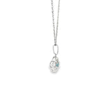 Sterling Silver 0.08 ctw MT Yogo Sapphire Pendant