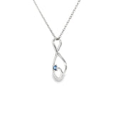 Sterling Silver 0.06 ctw MT Yogo Sapphire Pendant