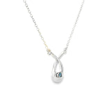 Sterling Silver 0.08 ctw MT Yogo Sapphire Pendant