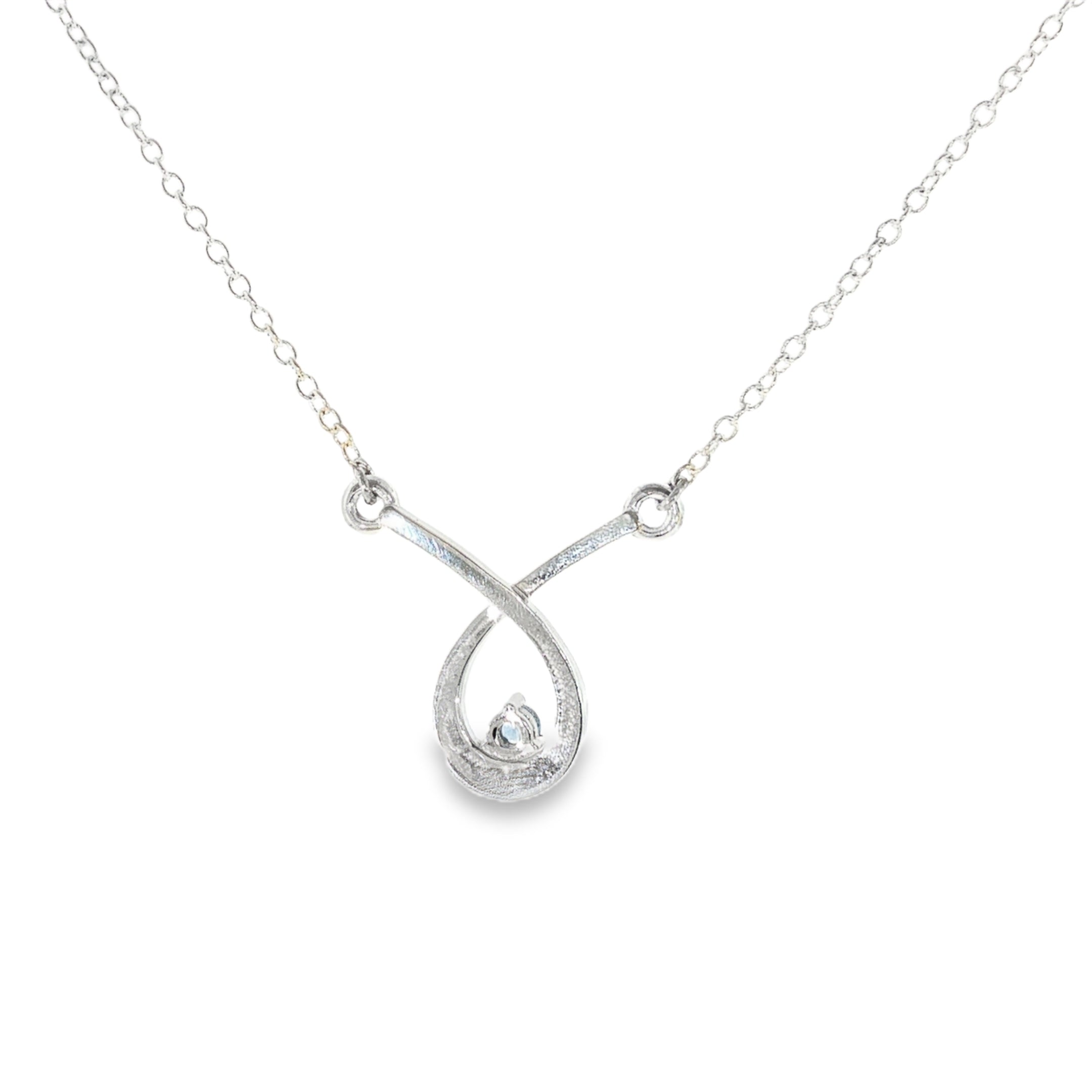 Sterling Silver 0.08 ctw MT Yogo Sapphire Pendant