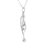Sterling Silver 0.19 ctw MT Yogo Sapphire Pendant