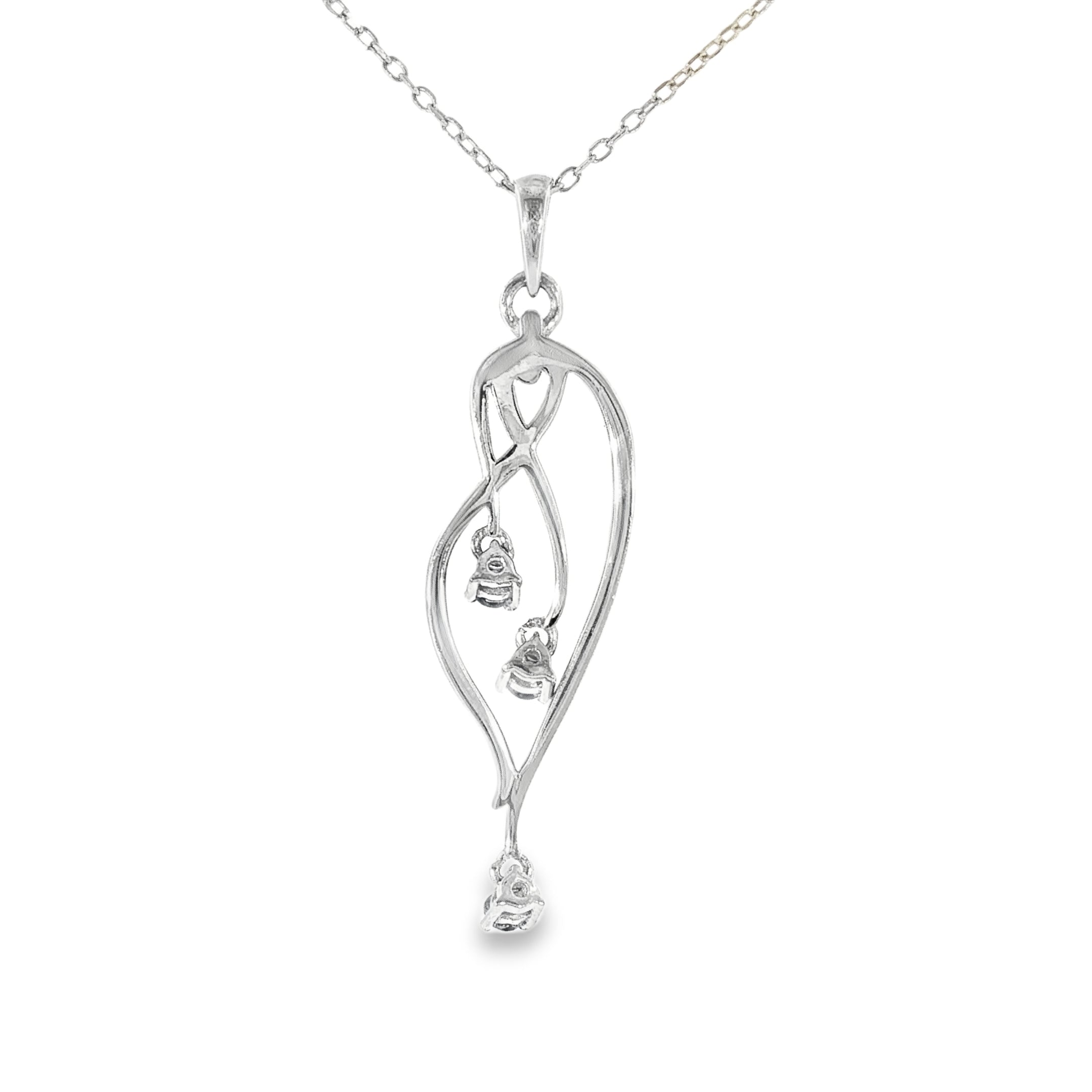 Sterling Silver 0.19 ctw MT Yogo Sapphire Pendant