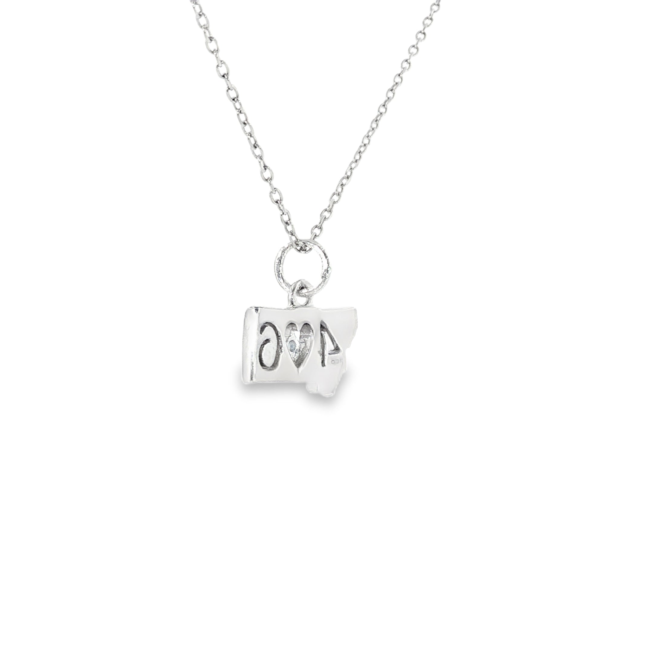 Sterling Silver 0.03 ctw 406 MT Yogo Sapphire Pendant
