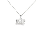 Sterling Silver 0.03 ctw 406 MT Yogo Sapphire Pendant