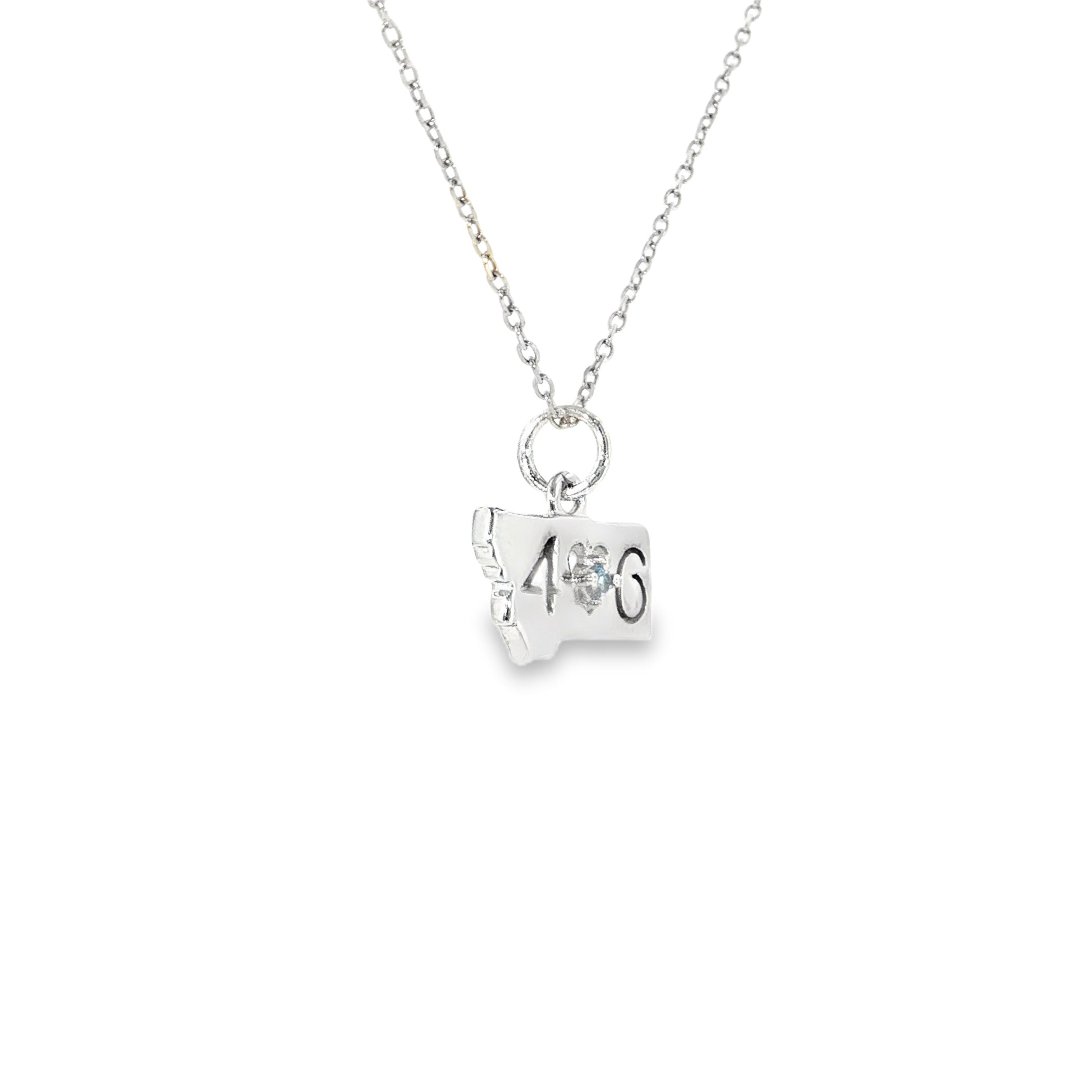 Sterling Silver 0.03 ctw 406 MT Yogo Sapphire Pendant