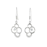 Sterling Silver 0.22 ctw Dangle MT Yogo Sapphire Earrings