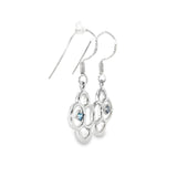 Sterling Silver 0.22 ctw Dangle MT Yogo Sapphire Earrings