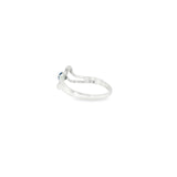 Sterling Silver 0.09 ctw MT Yogo Sapphire Women's Ring Size 6.25