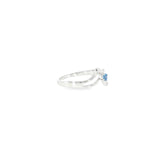 Sterling Silver 0.09 ctw MT Yogo Sapphire Women's Ring Size 7.5