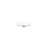 Sterling Silver 0.06 ctw MT Yogo Sapphire Women's Ring Size 8.5