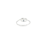 Sterling Silver 0.05 ctw MT Yogo Sapphire Women's Ring Size 7