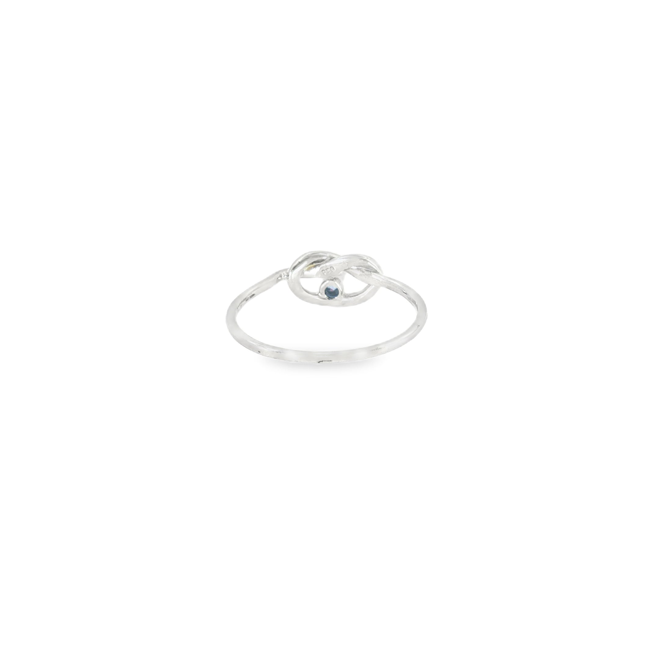 Sterling Silver 0.05 ctw MT Yogo Sapphire Women's Ring Size 7