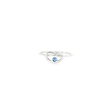Sterling Silver 0.05 ctw MT Yogo Sapphire Women's Ring Size 7