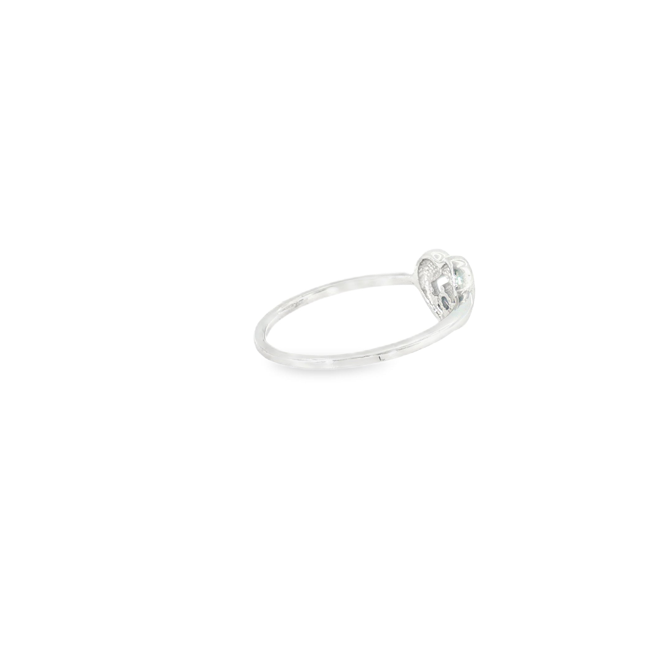Sterling Silver 0.08 ctw MT Yogo Sapphire Women's Ring Size 9