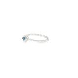 Sterling Silver 0.13 ctw MT Yogo Sapphire Women's Ring Size 7