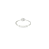 Sterling Silver 0.13 ctw MT Yogo Sapphire Women's Ring Size 8
